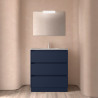 Ensemble Salle De Bains Noja 80 3 Tiroirs Blue Satin - SALGAR 106253 