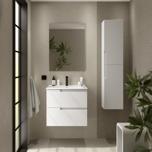 Ensemble Salle De Bains Vima 60 2 Tiroirs White Satin - SALGAR 111770 