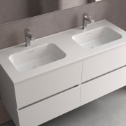 Lavabo Constanza 1210 Sans Siphon Et Bonde Clic-Clac Blanc Mat 1210 X 20 X 460 Mm - SALGAR 113780 