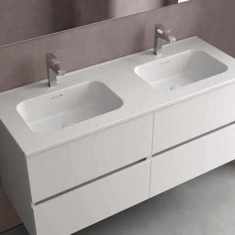 Lavabo Constanza 1210 Sans Siphon Et Bonde Clic-Clac Blanc Mat 1210 X 20 X 460 Mm - SALGAR 113780 