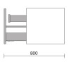 Meuble de salle de bain BIBA 800 1 tiroir et 1 tiroir intérieur anthracite mat - SALGAR 103055 