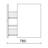 Meuble de salle de bain SPIRIT 1200 2 tiroirs métalliques MACCHIATO - SALGAR 103451 