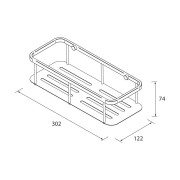 Porte-savon rectangulaire NILO 265 x 123 x 460 mm - SALGAR 97291 