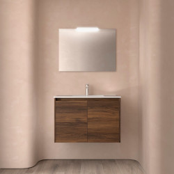 Ensemble Salle De Bains Noja 80 2 Portes Noyer Maya - SALGAR 105299 