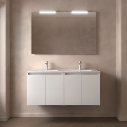 Ensemble Salle De Bains Noja 120 4 Portes Blanc Brillant - SALGAR 105300 