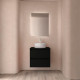 Ensemble Salle De Bains Noja 60 2 Tiroirs Black Satin - SALGAR 105455