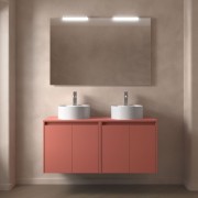 Ensemble Salle De Bains Noja 140 4 Portes Red Satin - SALGAR 105575 