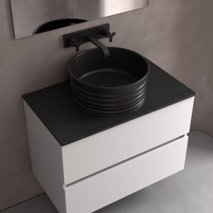 Lavabo À Poser Loop Noir Mat Diam. 410 X 180 Mm - SALGAR 114520 