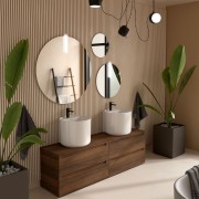 Lavabo Suspendu Monolith Round Blanc Brillant Diam. 450 X 380 Mm - SALGAR 114525 