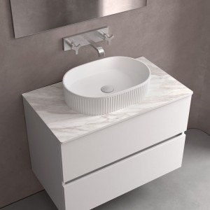 Lavabo À Poser Venice Blanc Mat 480 X 325 X 110 Mm - SALGAR 114534 