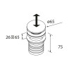Valve Clicker Cerax Noir Mat - SALGAR 114578 