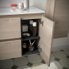 Meuble salle de bains 85cm 2 tiroirs 1 porte à droite Chêne Naturel NOJA - SALGAR 105405