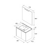 Ensemble Salle De Bains Noja 70 2 Portes White Satin - SALGAR 105283 