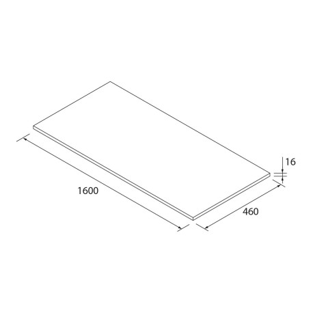 Plan De Toilette Mara 1600 Pour Meuble Et Coquette, Sans Usinage Eucalyptus Océanie 1604 X 16 X 460 Mm - SALGAR 114032 