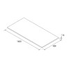 Plan De Toilette Mara 1600 Pour Meuble Et Coquette, Sans Usinage Eucalyptus Océanie 1604 X 16 X 460 Mm - SALGAR 114032 