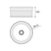Lavabo À Poser Loop Noir Mat Diam. 410 X 180 Mm - SALGAR 114520 