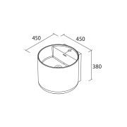 Lavabo Suspendu Monolith Round Blanc Brillant Diam. 450 X 380 Mm - SALGAR 114525 