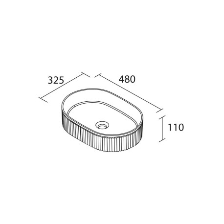 Lavabo À Poser Venice Blanc Mat 480 X 325 X 110 Mm - SALGAR 114534 