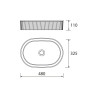 Lavabo À Poser Venice Blanc Mat 480 X 325 X 110 Mm - SALGAR 114534 
