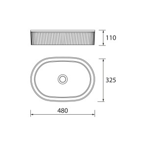 Lavabo À Poser Venice Noir Mat 480 X 325 X 110 Mm - SALGAR 114535 