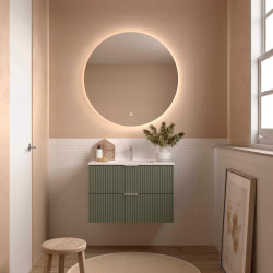 Meuble Salle De Bain Biba 800 2 Tiroirs Green Forest 798 X 540 X 450 Mm - SALGAR 113849 