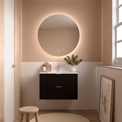 Meuble Salle De Bain Biba 900 2 Tiroirs Black Velvet 898 X 540 X 450 Mm - SALGAR 113853 