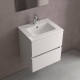 Meuble salle bain FUSSION LINE 500 fond 40 2 tiroirs WHITE COTTON 497x540x385mm - SALGAR 96678