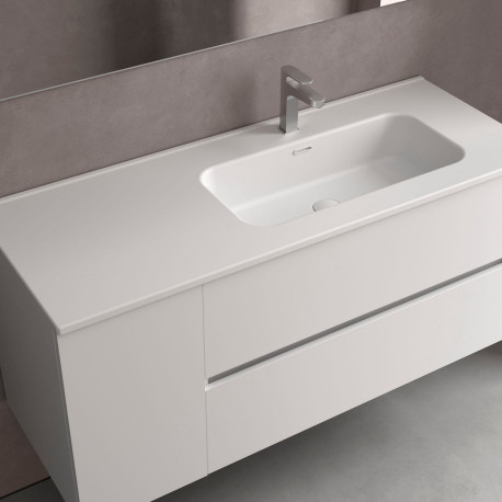 Lavabo Constanza 1100I Sans Siphon Et Bonde Clic-Clac, Pour Meuble 800 Blanc Brillant 1100 X 20 X 460 Mm - SALGAR 113772 