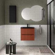 Meuble Salle De Bain Biba 600 2 Tiroirs Terracota 598 X 540 X 450 Mm - SALGAR 113828 