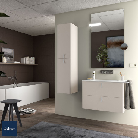 Meuble de salle de bain UNIIQ 800 2 tiroirs nata 797x540x450 mm - SALGAR 96624 