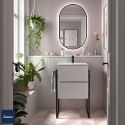 Meuble salle bain FUSSION LINE 500 F40 2 tiroirs blanc brillant 497x540x385mm - SALGAR 96677 