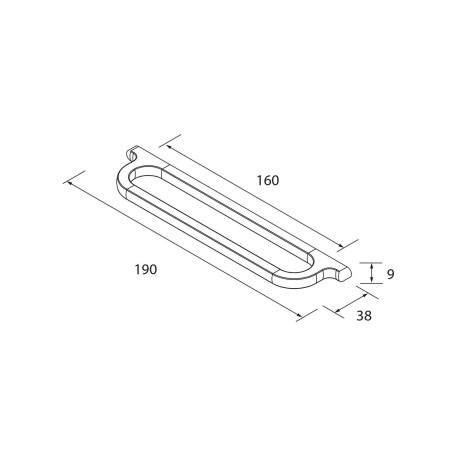 Poignée Omega 62 Or Brossé - SALGAR 113769 