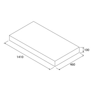 Plan De Toilette Domus 1400 Pour Plan Vasque À Poser Noyer Maya 1404 X 100 X 460 Mm - SALGAR 113894 
