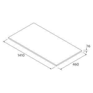Plan De Toilette Sans Usinage Black Velvet 1400 X 16 X 460 Mm - SALGAR 113971 