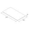 Plan De Toilette Sans Usinage Black Velvet 1400 X 16 X 460 Mm - SALGAR 113971 