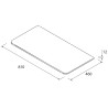 Plan de toilette UNIIQ 800 sans usinage ARDOISE NOIRE 810 x 20 x 460 mm - SALGAR 96662 