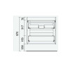 Meuble salle bain FUSSION LINE 500 F40 2 tiroirs blanc brillant 497x540x385mm - SALGAR 96677 