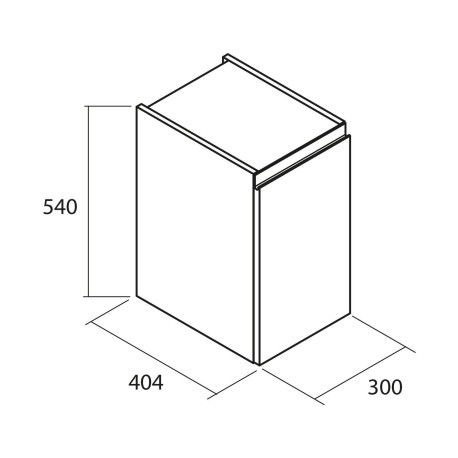 Coquette MAM 300 1 porte droite anthracite mat 300x540x404 mm - SALGAR 96740 