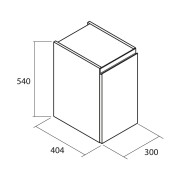 Coquette MAM 300 1 porte droite anthracite mat 300x540x404 mm - SALGAR 96740 