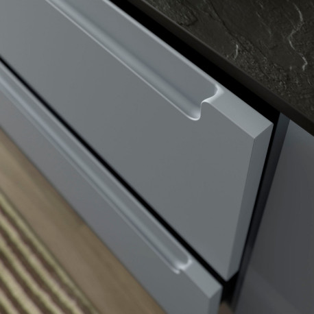 Meuble de salle de bain MONTERREY 1200 2 tiroirs métal.Blue Fog 1197x540x450mm - SALGAR 96529 