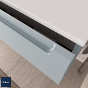 Meuble de salle de bain MONTERREY 1200 2 tiroirs métal.Blue Fog 1197x540x450mm - SALGAR 96529 