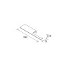 Porte-rouleau de papier toilette avec plateau SQUARE NOIR MAT 295 x 85 x 28 mm - SALGAR 103339 