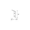 Patère SQUARE NOIR MAT 20 x 32 x 92 mm - SALGAR 103341 