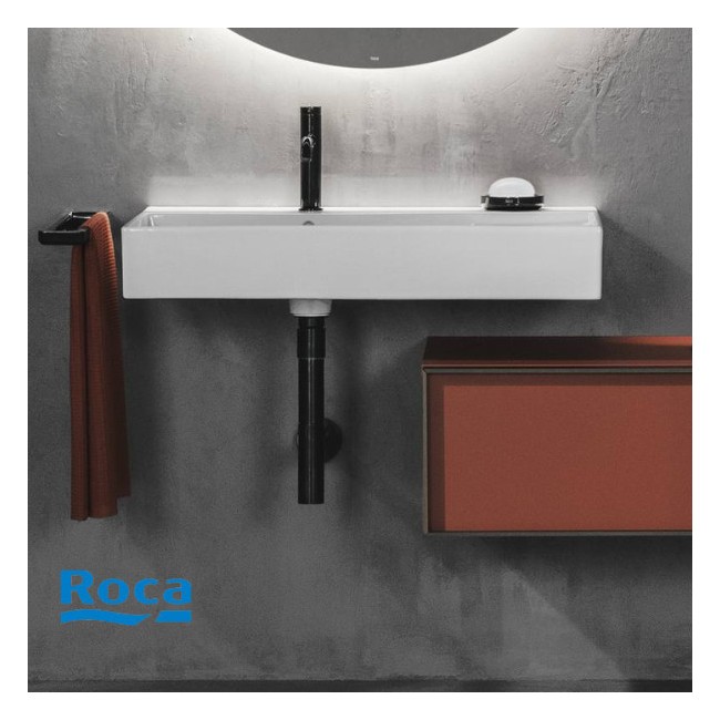 Lavabo square mural avec trop-plein Inspira blanc - ROCA A32752B000