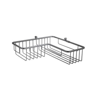 Panier de douche d'angle 27*27*7 cm metal brosse - CRISTINA ONDYNA SH86877 