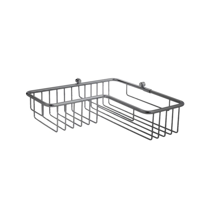 Panier de douche d'angle 27*27*7 cm metal brosse - CRISTINA ONDYNA SH86877 