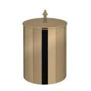 Poubelle avec couvercle diam.21 haut. 25 or rose brosse - CRISTINA ONDYNA SH99434P 