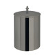 Poubelle avec couvercle diam.21 haut. 25 chrome noir brosse - CRISTINA ONDYNA SH99475