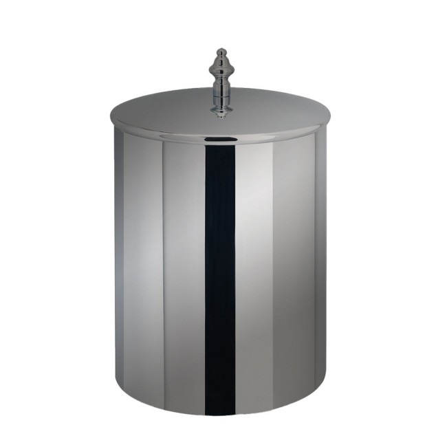 Poubelle avec couvercle diam.21 haut. 25 metal brosse - CRISTINA ONDYNA SH99477 