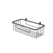 Panier de douche rectangulaire 25*22*8 cm chrome noir brosse - CRISTINA ONDYNA SHD1575 